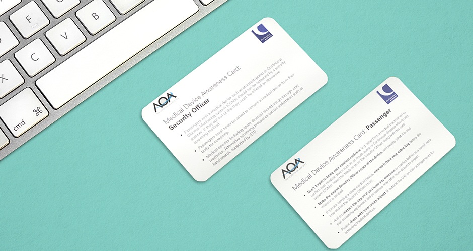 Medical device awareness card