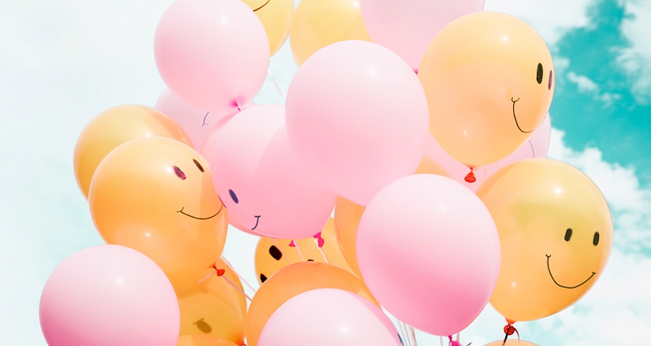 Kaleido-happiness colourful balloons